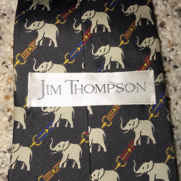 Jim Thompson elephant tie - Picture 3 of 4